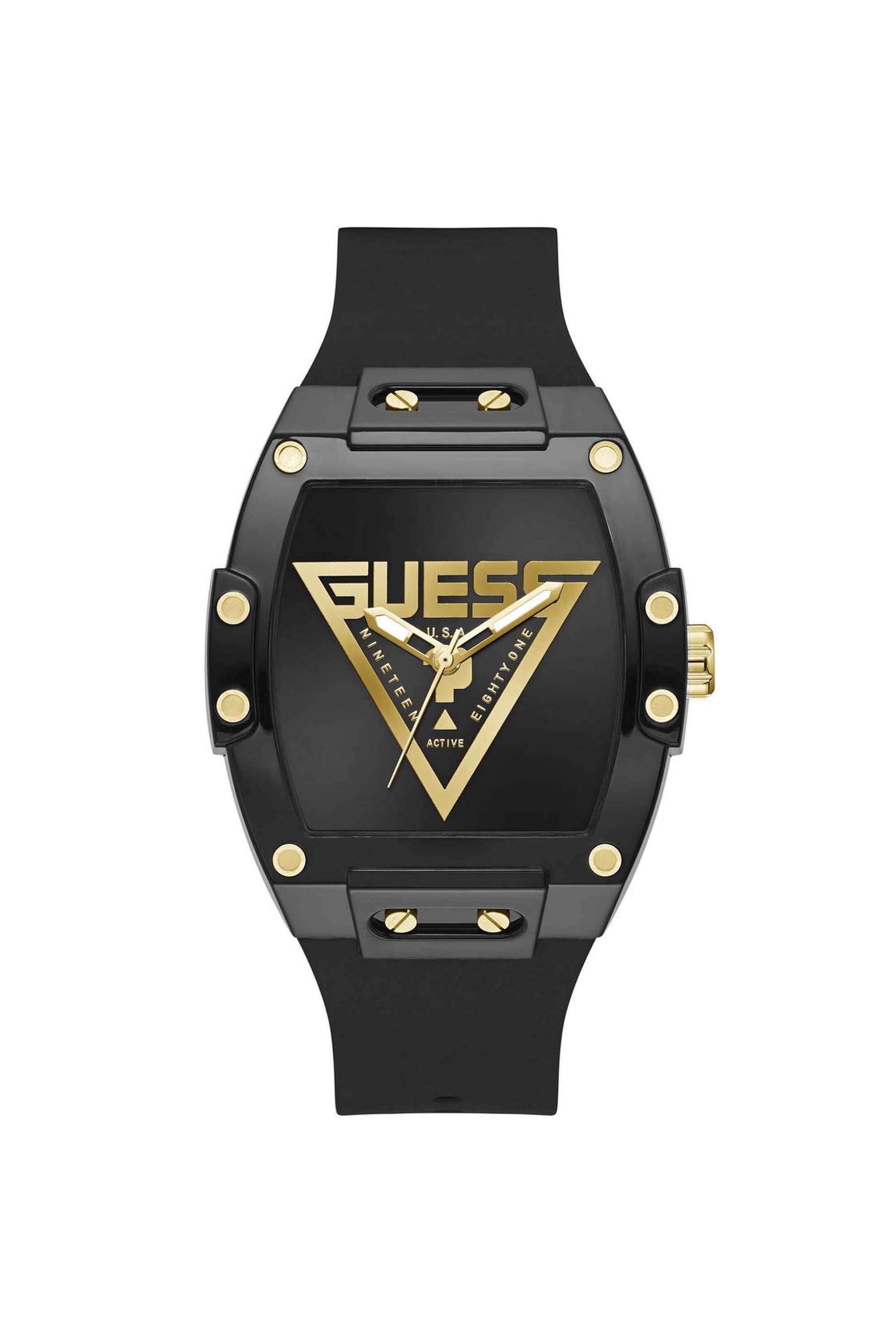 Trend-42-mm-Black-Dial-Silicone-Analogue-Watch-For-Men---GW1072G2