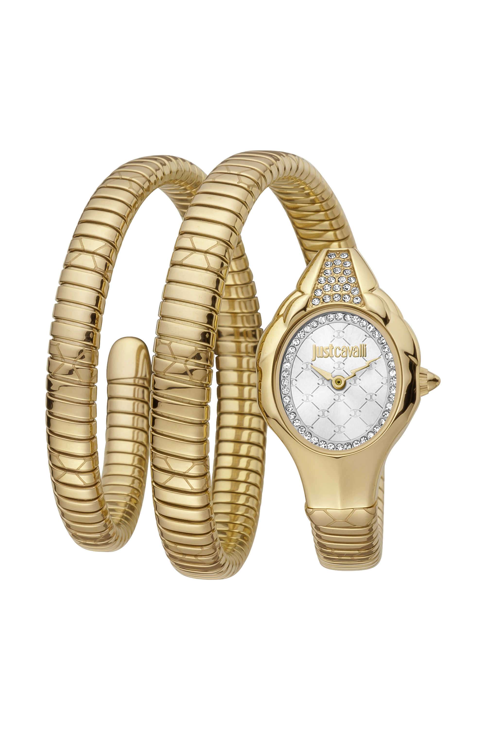 Womens-22x35-mm-Glam-Snake-Serpentine-Silver-Dial-Stainless-Steel-Analogue-Watch---JC1L189M0035