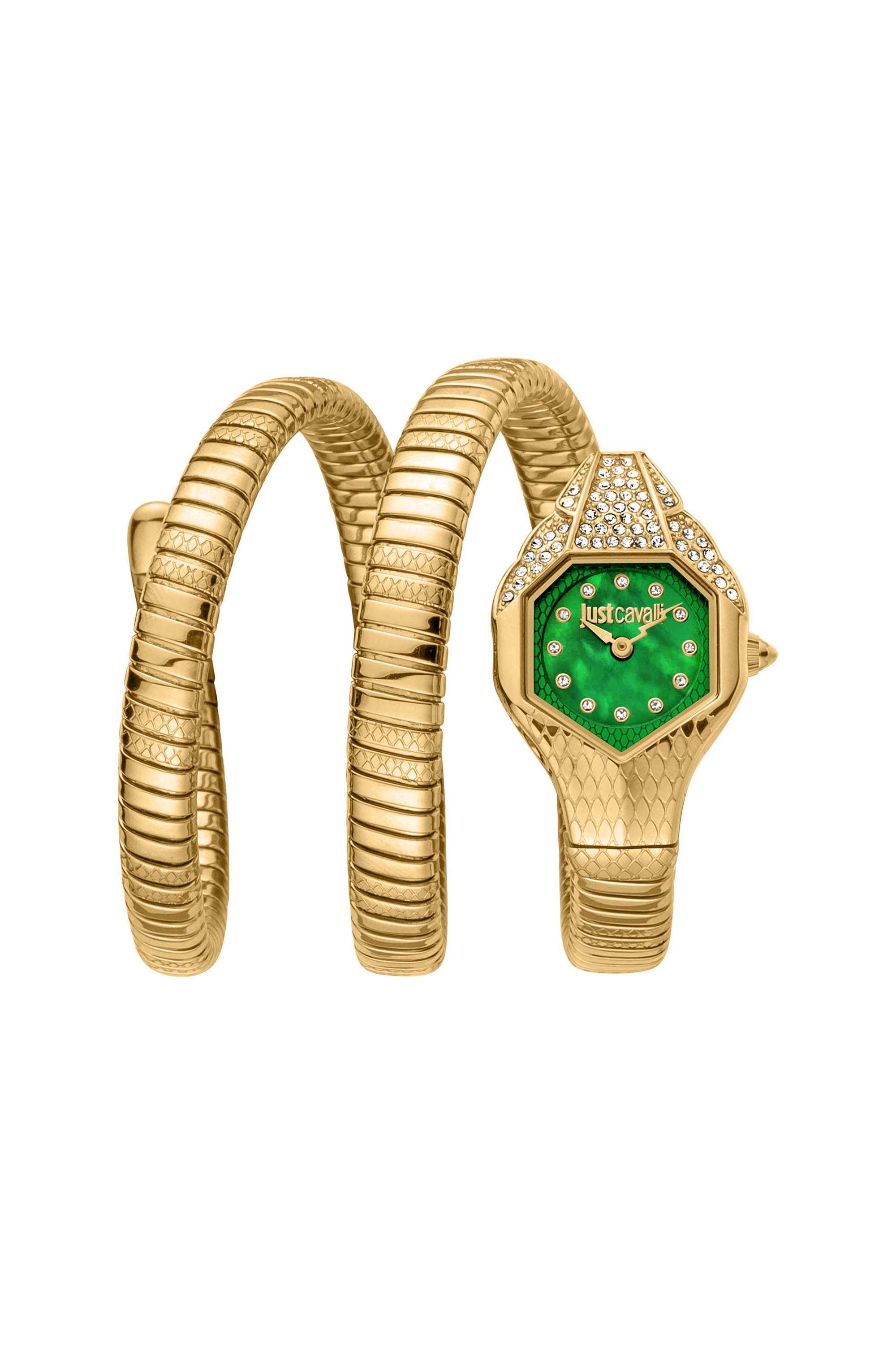 Just-Glam-Evo-7-22x35.5-mm-Dark-Green-MOP-Dial-Stainless-Steel-Analogue-Watch-For-Women---JC1L193M0035