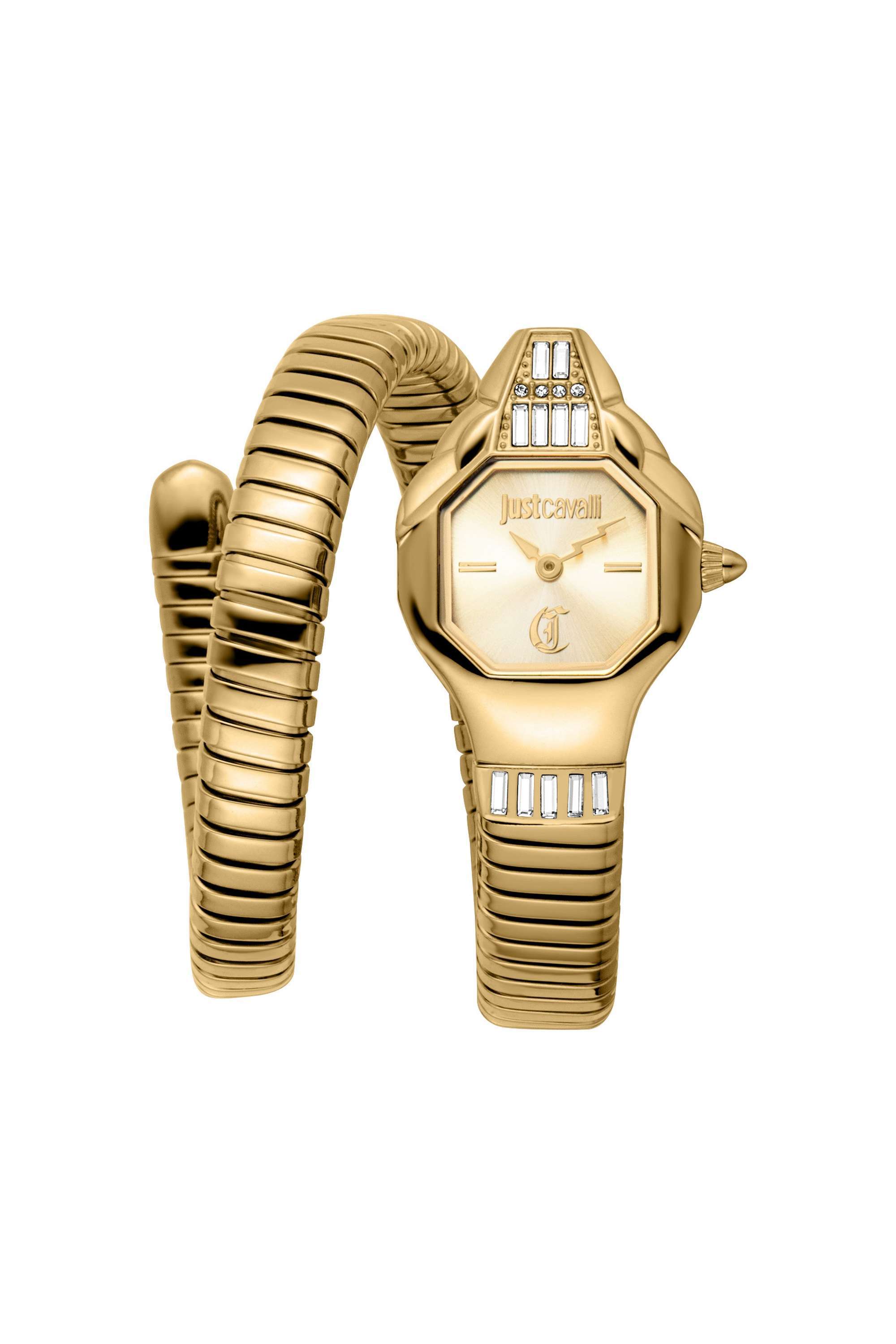 Brillante-Snake-20.5-x-29.5-mm-Champagne-Dial-Stainless-Steel-Analogue-Watch-For-Women---JC1L326M0025