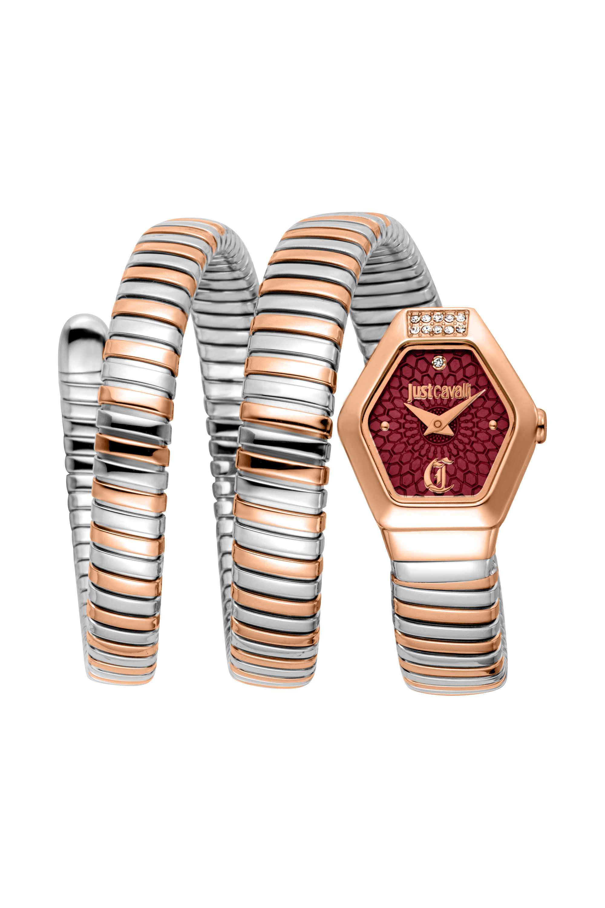 Romina-22.5-x-28.5-mm-Maroon-Dial-Stainless-Steel-Analogue-Watch-For-Women---JC1L395M0075