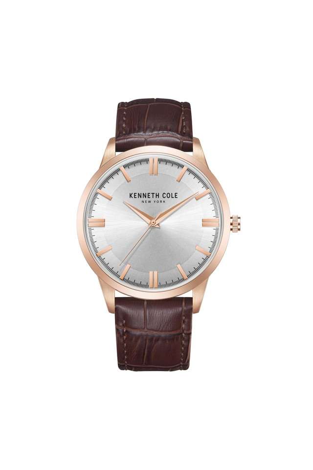 Mens-43-mm-Modern-Classic-Silver-Dial-Leather-Watch