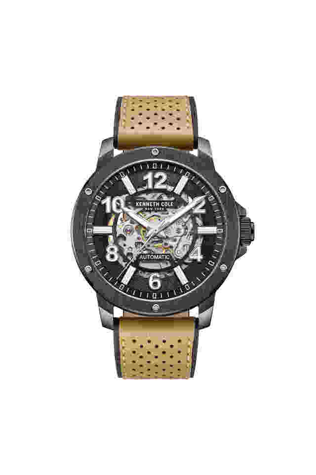 Automatics-44-mm-Black-Dial-Genuine-Leather-Analog-Watch-For-Men