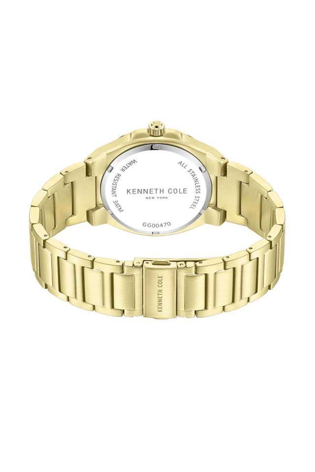 Quartz-41-mm-Gold-Dial-Stainless-Steel-Analogue-Wrist-Watch-For-Men---KCWGG0047001MN