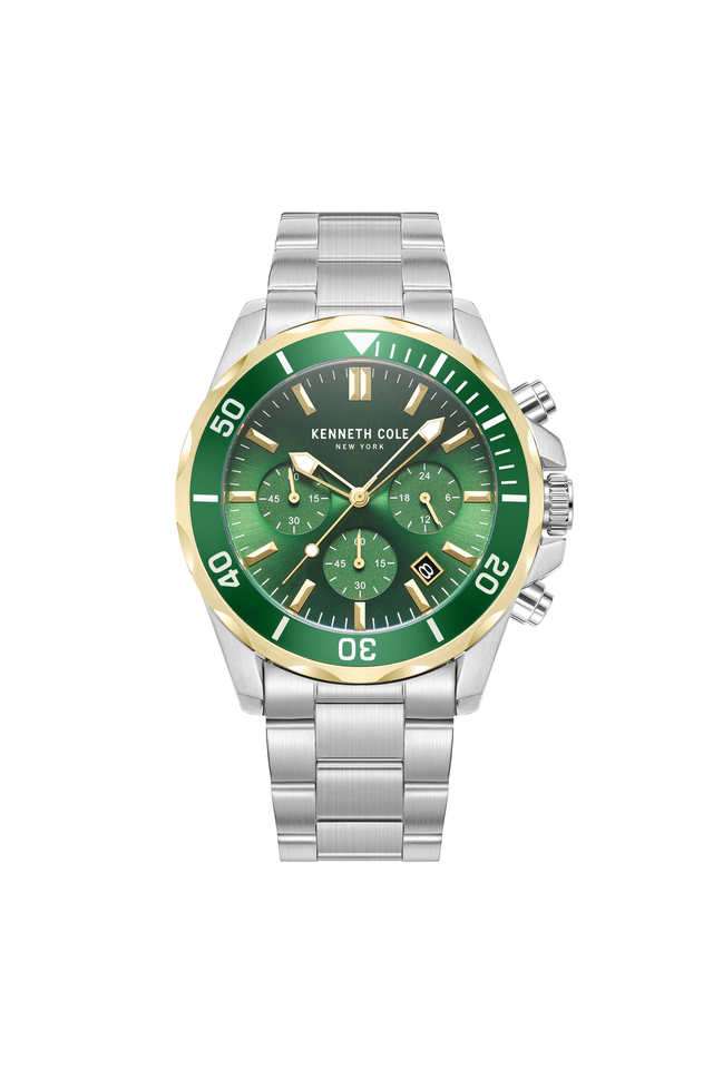 Modern-Dress-Sport-43-mm-Green-Dial-Stainless-Steel-Analog-Watch-For-Men---KCWGI0027102MN