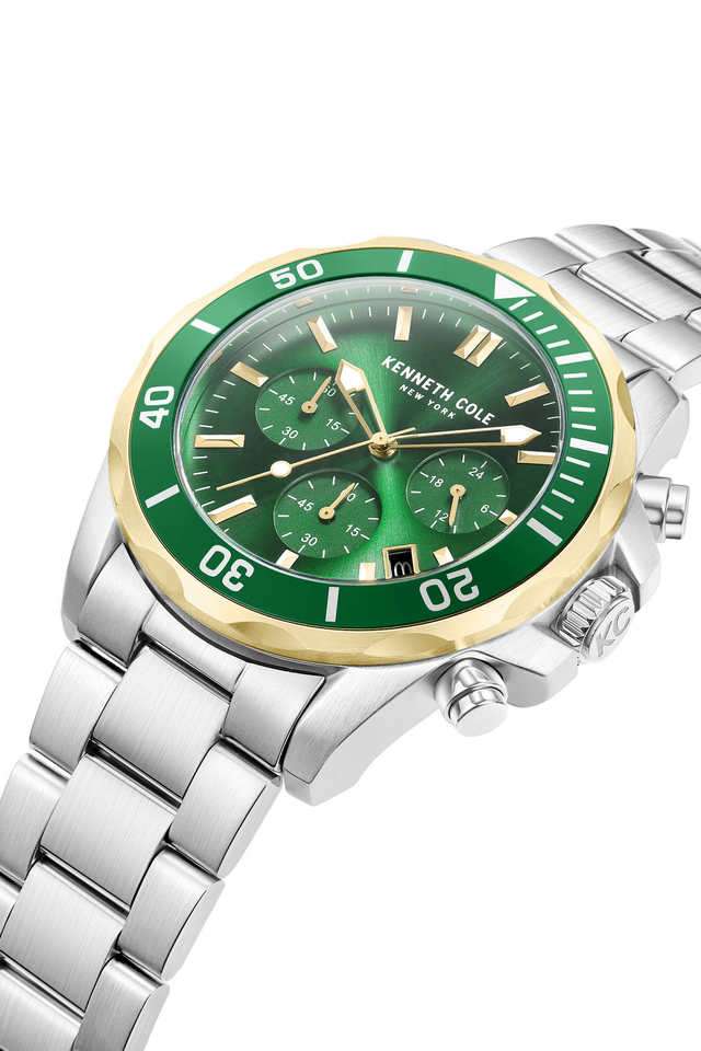 Modern-Dress-Sport-43-mm-Green-Dial-Stainless-Steel-Analog-Watch-For-Men---KCWGI0027102MN
