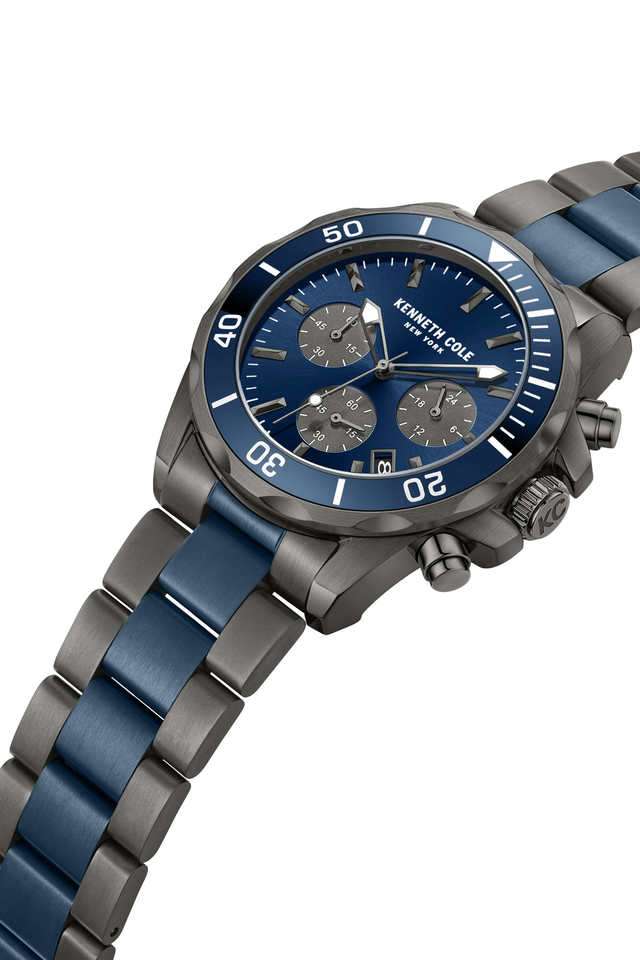 Modern-Dress-Sport-43-mm-Blue-Dial-Stainless-Steel-Analog-Watch-For-Men---KCWGI0027104MN