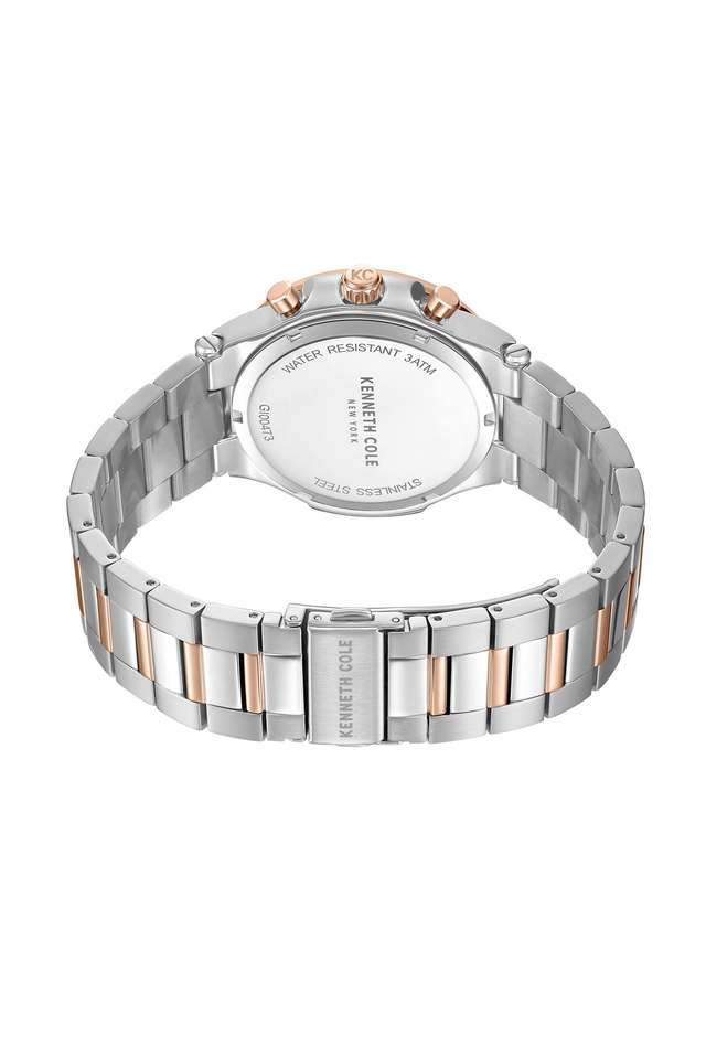 Men-s-Chronograph-Brown-Dial-Stainless-Steel-Bracelet-Watch