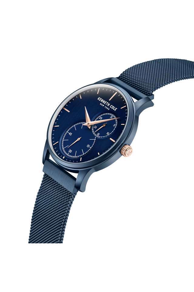 Buy KENNETH COLE NoColour Quartz 43 mm Blue Dial Stainless Steel