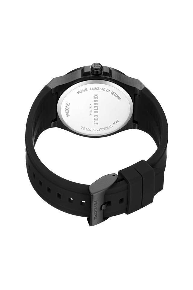 Buy KENNETH COLE NoColour 43 mm Black Dial Silicone Analogue Watch