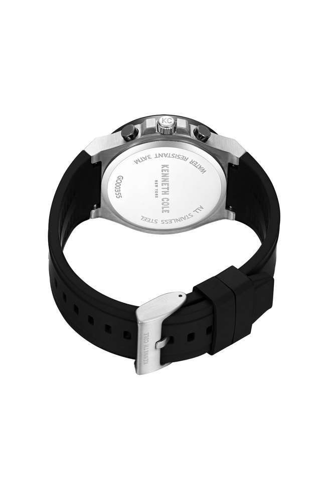 43-mm-Silver-Dial-Silicone-Chronograph-Watch-For-Men---KCWGO0035501MN