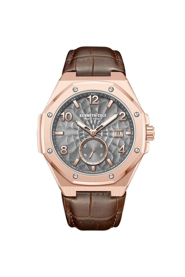 Automatic-43-mm-Grey-Dial-Leather-Analogue-Wrist-Watch-for-Men---KCWGX0059002MN