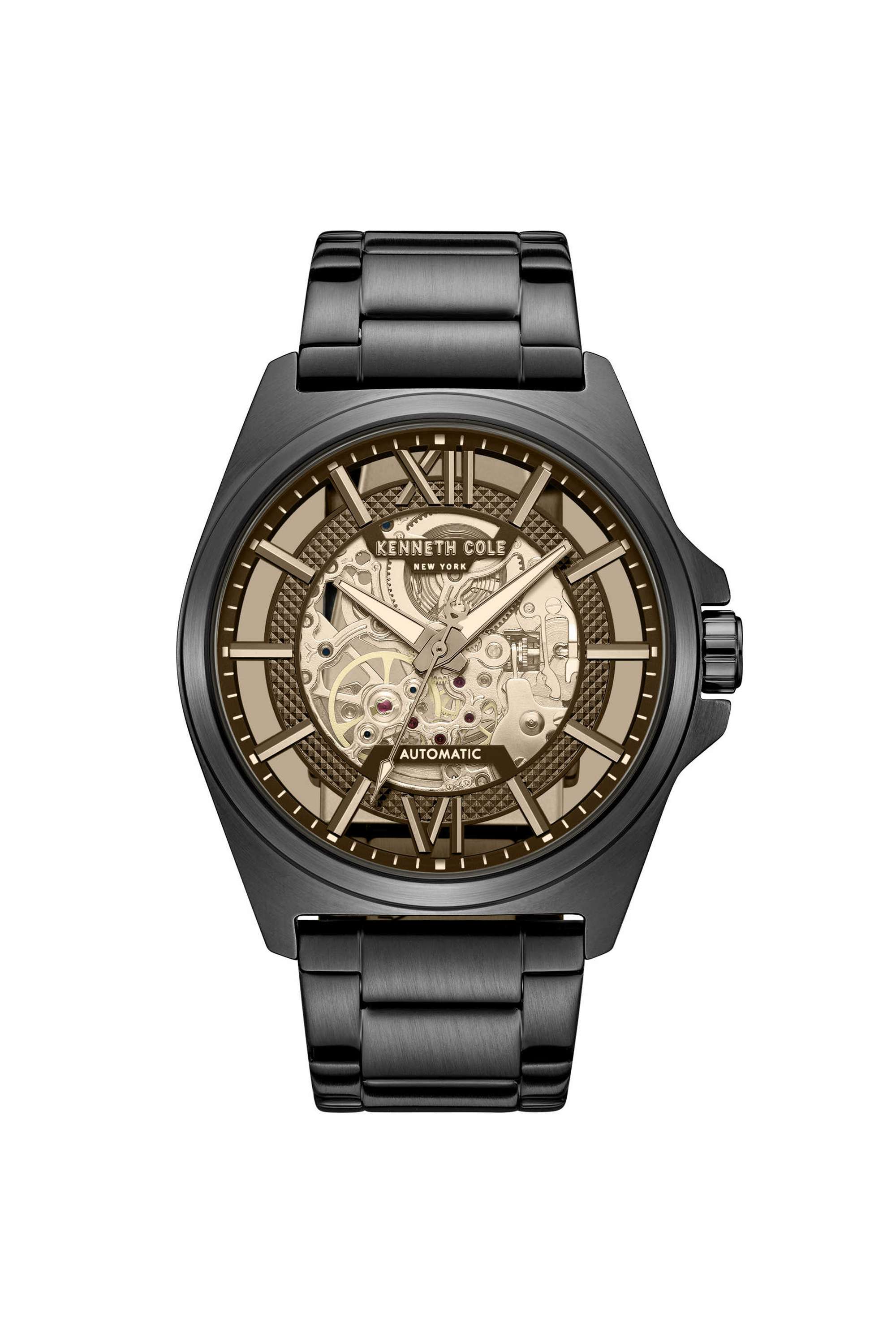 44-mm-Black-Dial-Stainless-Steel-Analogue-Watch-For-Men---KCWGY0065104MN
