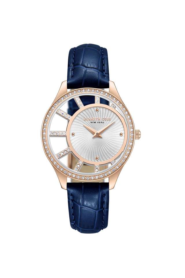 Quartz-36-mm-Silver-Dial-Leather-Analogue-Watch-for-Women---KCWLA0061601LD