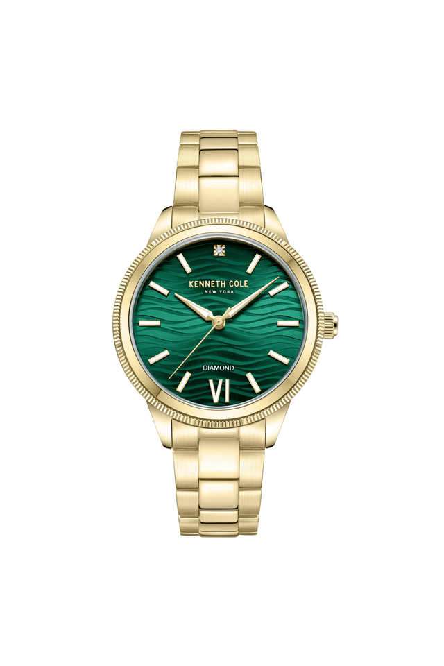 Modern-Classic-Diamond-36-mm-Green-Dial-Stainless-Steel-Analog-Watch-For-Women---KCWLG0017703LD