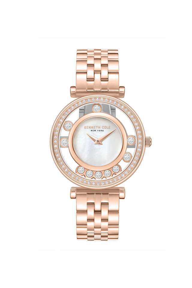 Quartz-34-mm-White-Dial-Stainless-Steel-Analogue-Watch-for-Women---KCWLG0061203LD