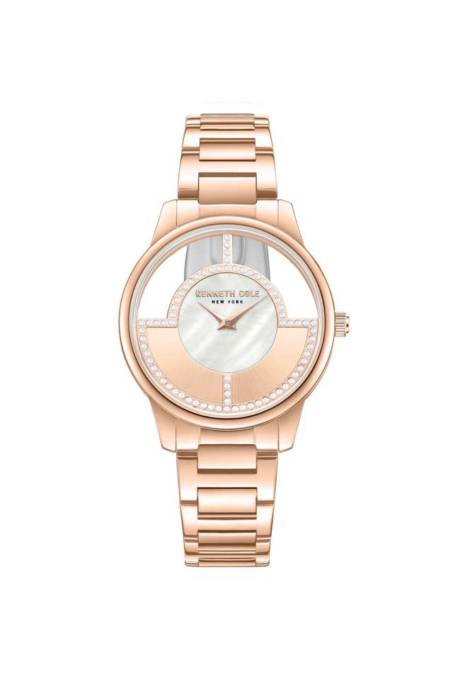 Quartz-34-mm-White-Dial-Stainless-Steel-Analogue-Watch-for-Women---KCWLG0061501LD