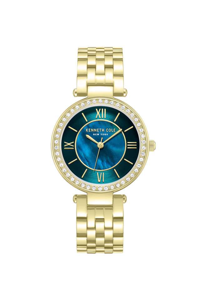 Quartz-32-mm-Green-Dial-Stainless-Steel-Analogue-Watch-for-Women---KCWLG0062202LD