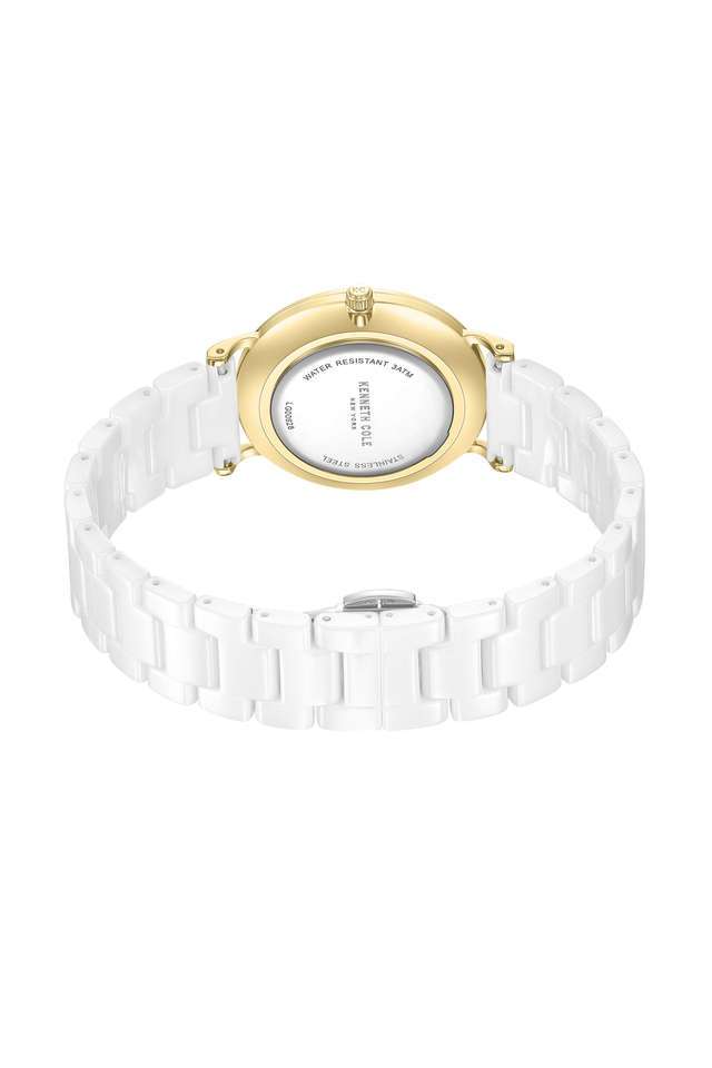 Quartz-34-mm-White-Dial-Ceramic-Analogue-Wrist-Watch-for-Women---KCWLG0062801LD
