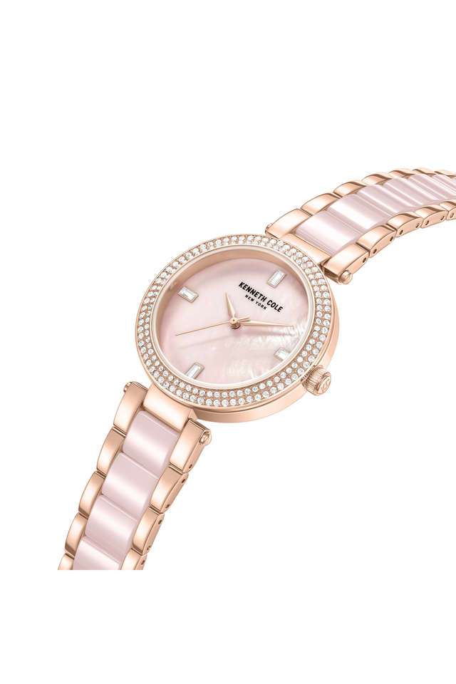 Buy KENNETH COLE NoColour Quartz 37 mm Pink Dial Ceramic Analogue