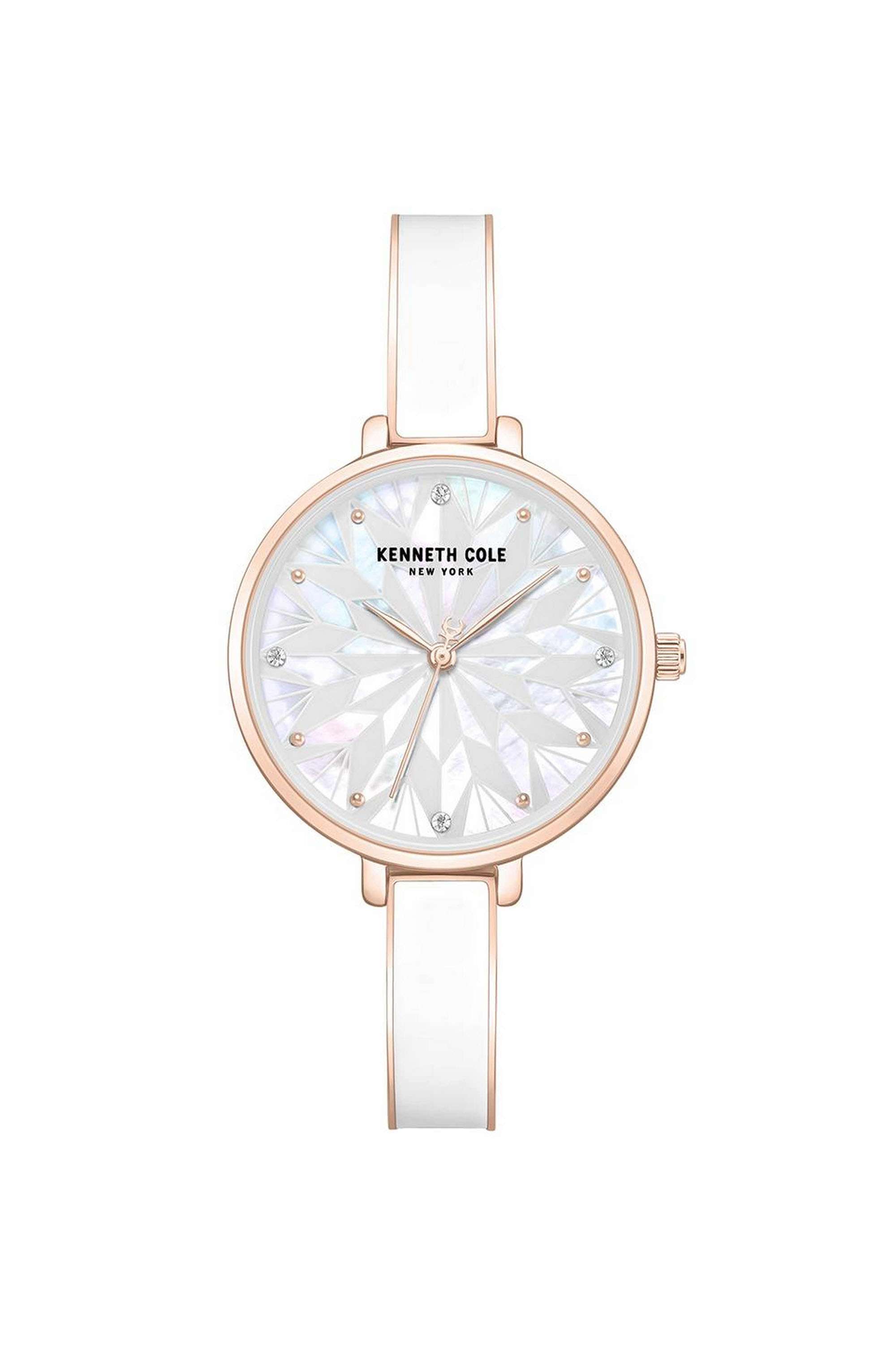 32-mm-Quartz-Analogue-Watch-For-Women---White-Dial-with-Rose-Gold-Stainless-Steel-Strap-(KCWLG0068003LD)