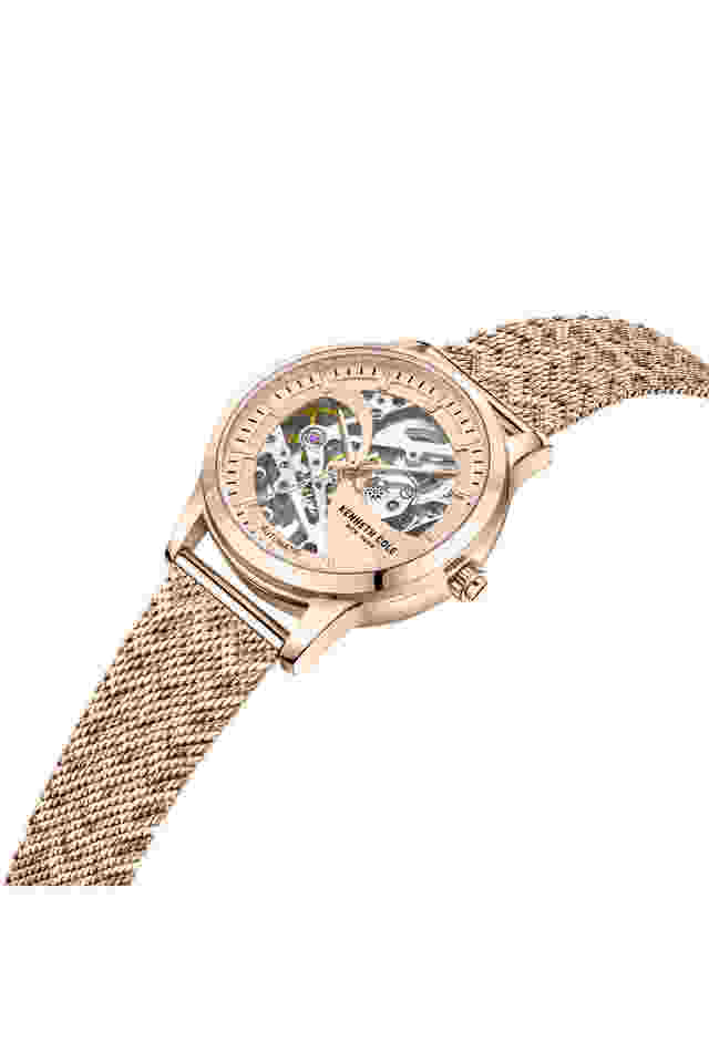 Automatic-36-mm-Rose-Gold-Dial-Stainless-Steel-Analog-Watch-for-Women