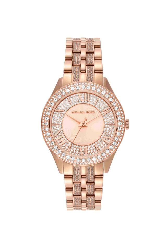Harlowe-38-mm-Rose-Gold-Dial-Stainless-Steel-Analog-Watch-for-Women---MK4710