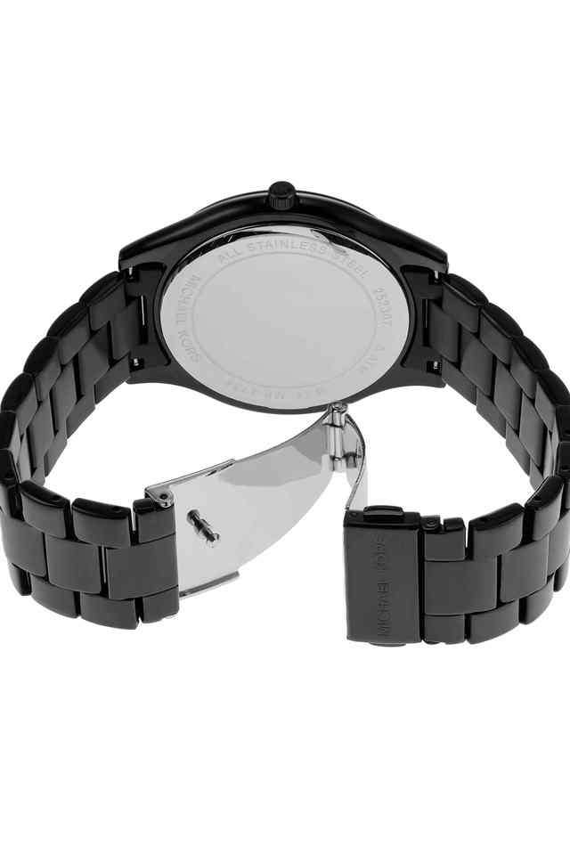 Slim-Runway-42-mm-Black-Dial-Stainless-Steel-Analogue-Watch-For-Women---MK4734