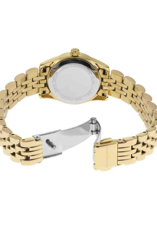 Lexington-26-mm-Gold-Dial-Stainless-Steel-Analogue-Watch-For-Women---MK4741