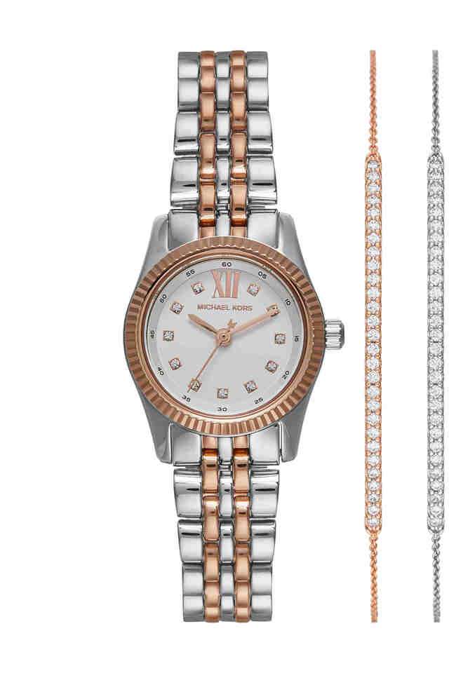 Lexington-26-mm-White-Dial-Stainless-Steel-Analogue-Wrist-Watch-for-Women---MK4817SET