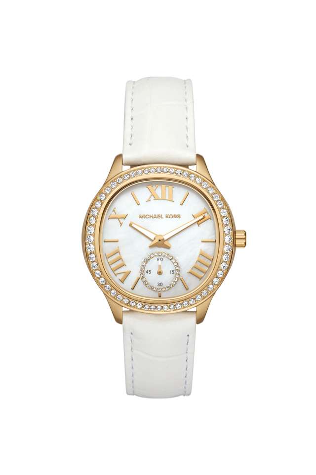 Sage-38-mm-White-Dial-Leather-Analogue-Wrist-Watch-For-Women---MK4818