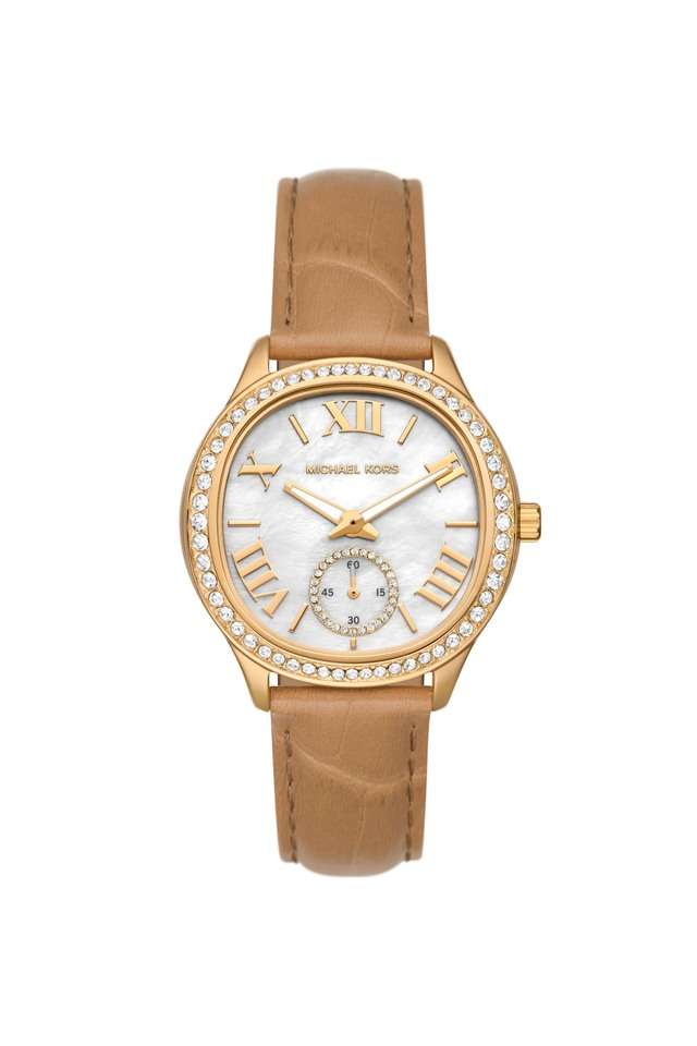 Sage-38-mm-White-Dial-Leather-Analogue-Wrist-Watch-For-Women---MK4819