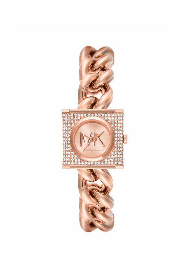 Mk-Chain-Lock-25-mm-Rose-Gold-Dial-Stainless-Steel-Analogue-Wrist-Watch-for-Women---MK4827