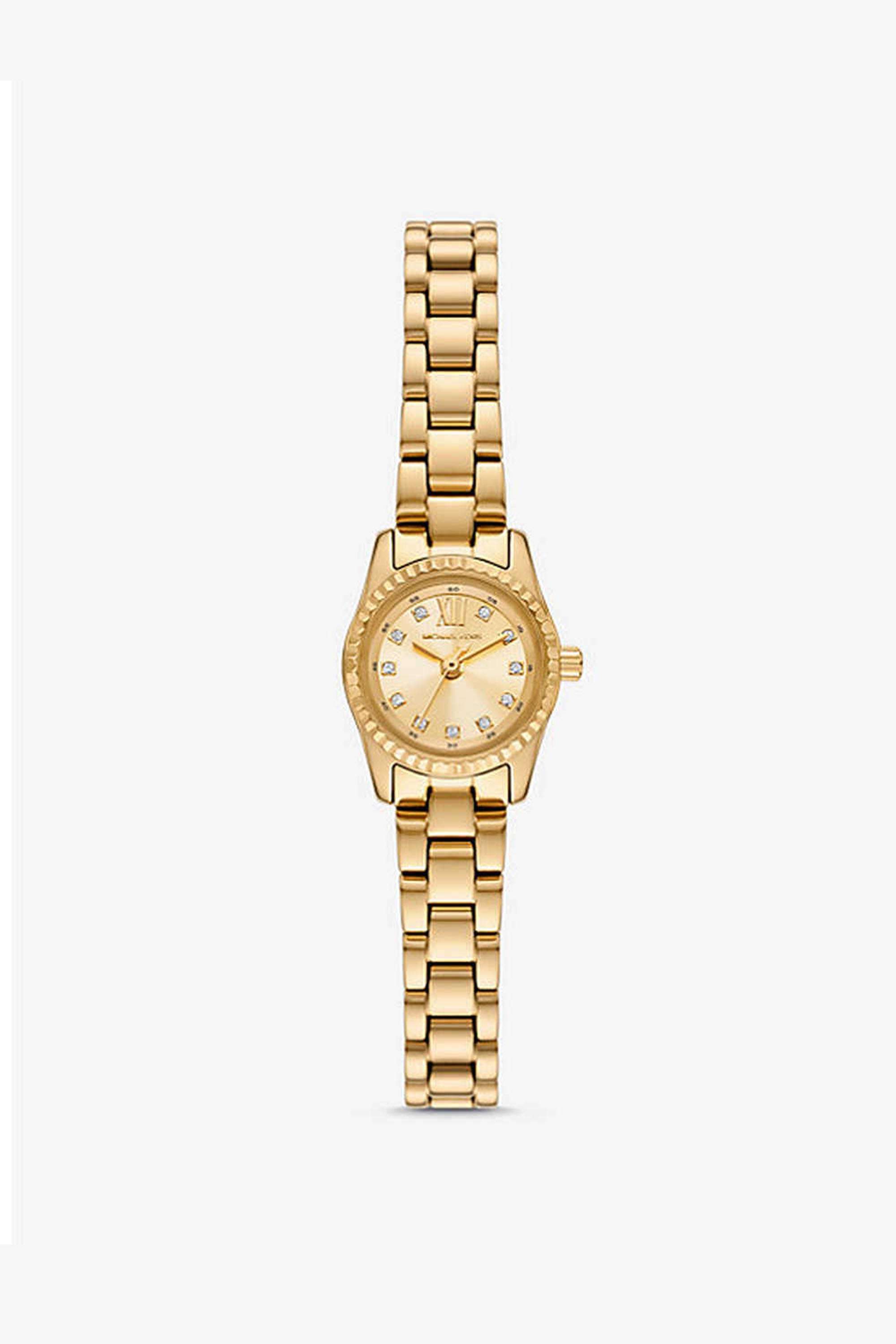 Lexington-Women-s-19-mm-Analogue-Quartz-Watch---Gold-Dial-with-Gold-Stainless-Steel-Strap-(MK4862)