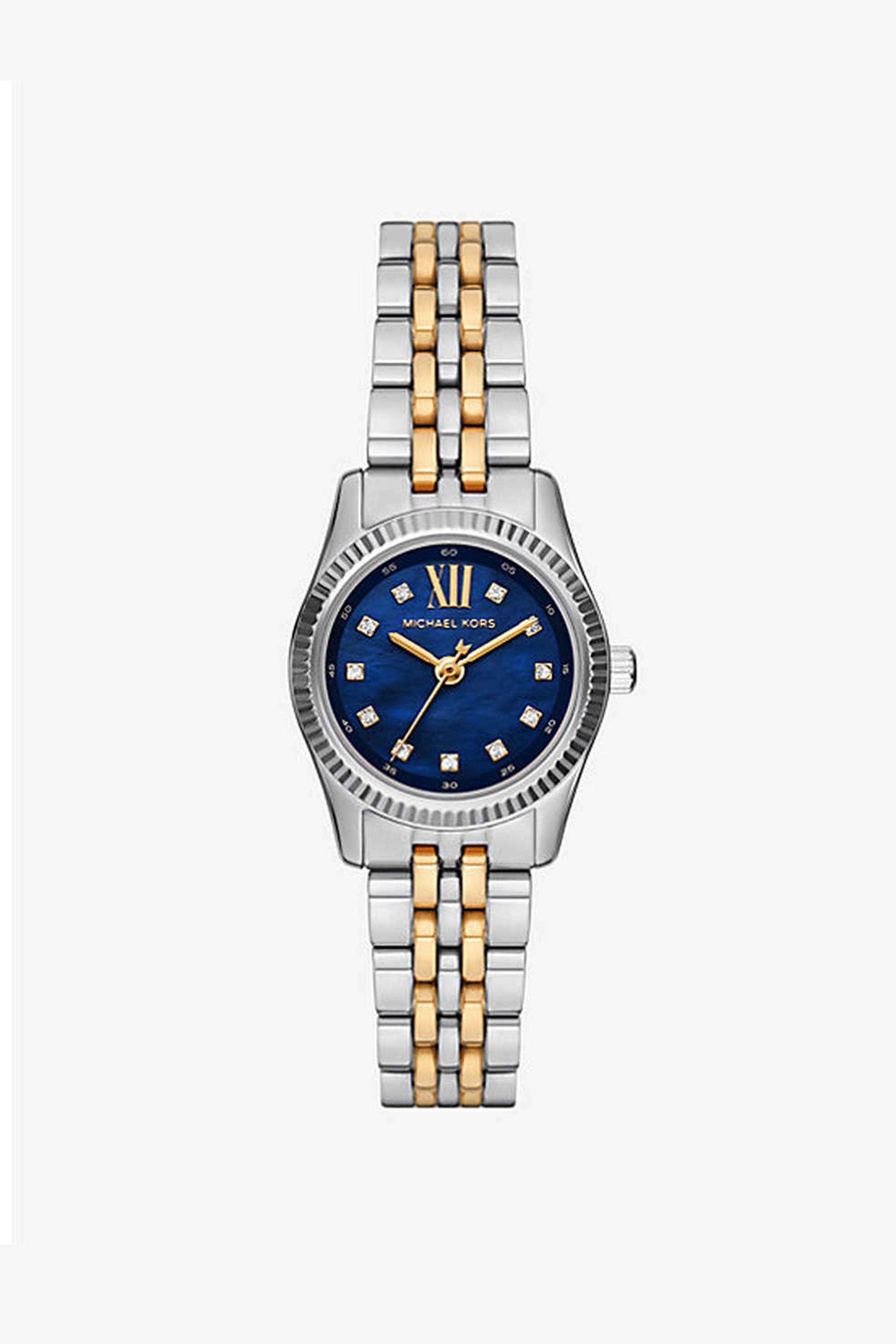Lexington-Women-s-26-mm-Analogue-Quartz-Watch---Blue-Mother-of-Pearl-Dial-with-Two-Tone-Stainless-Steel-Strap-(MK4865)