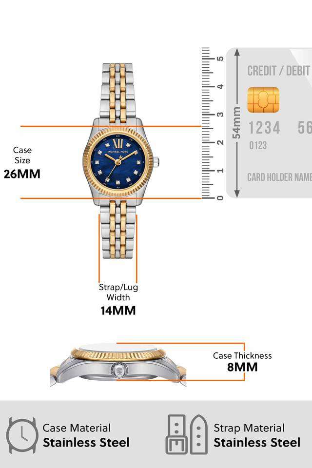 Lexington-26-mm-White-Dial-Stainless-Steel-Analogue-Wrist-Watch-for-Women---MK4865