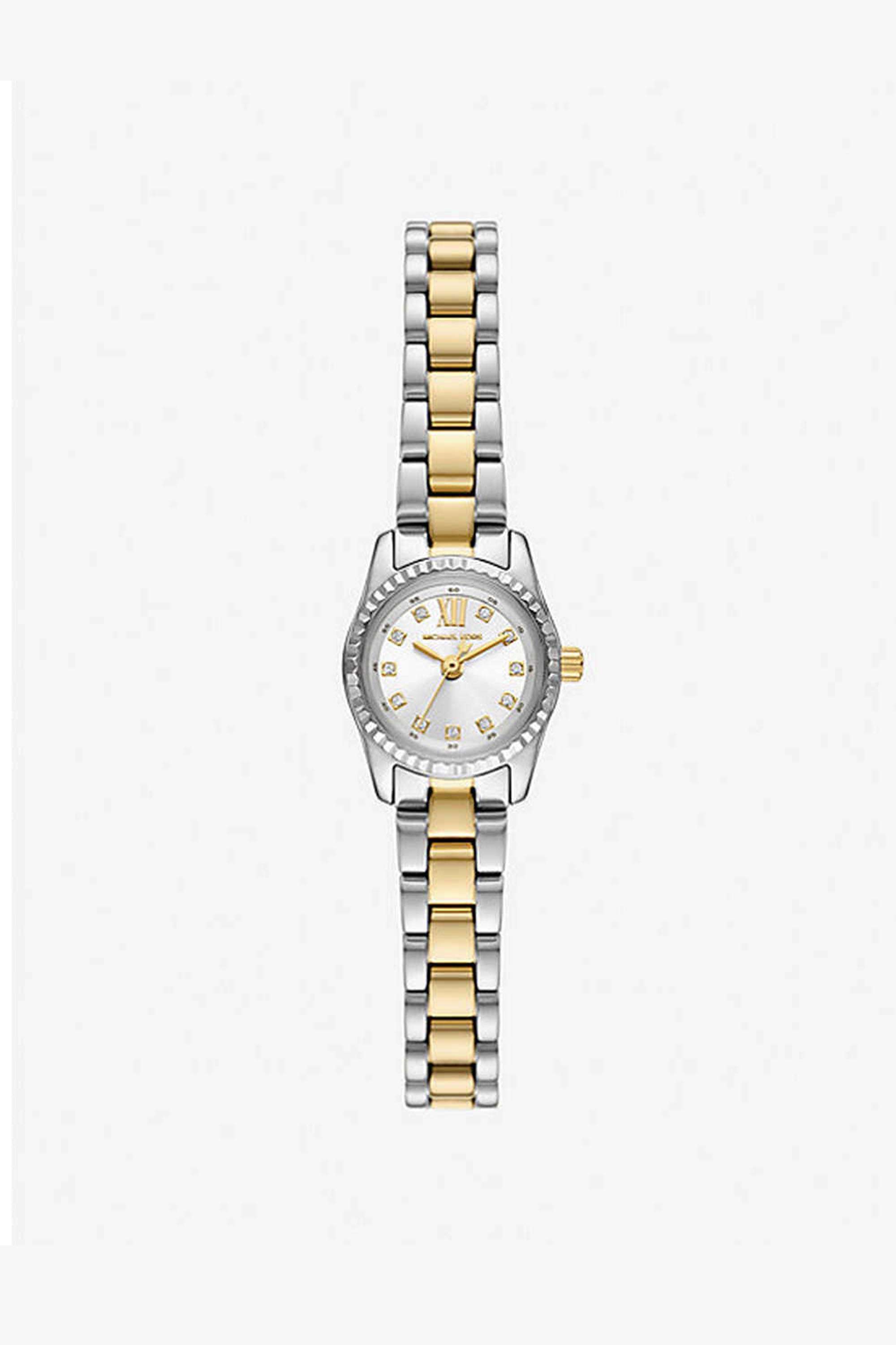 Lexington-Women-s-13-mm-Analogue-Quartz-Watch---White-Dial-with-Two-Tone-Stainless-Steel-Strap-(MK4903)