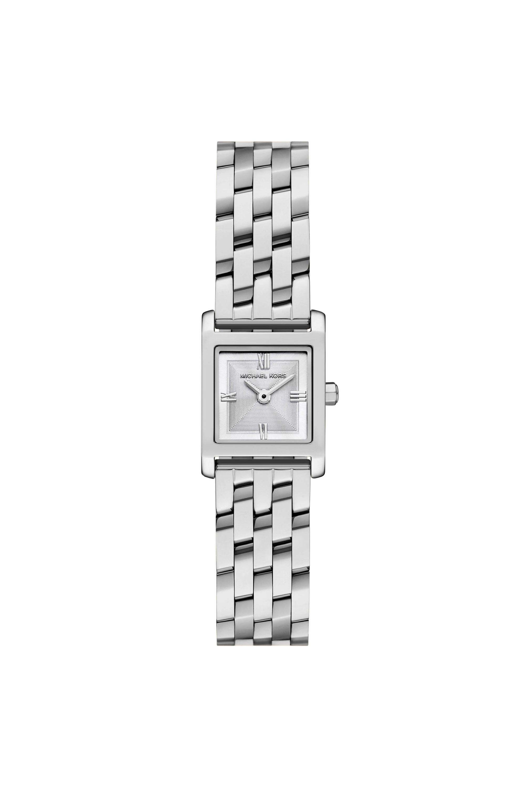 Georgie-20-mm-White-Dial-Stainless-Steel-Analogue-Watch-For-Women---MK4933