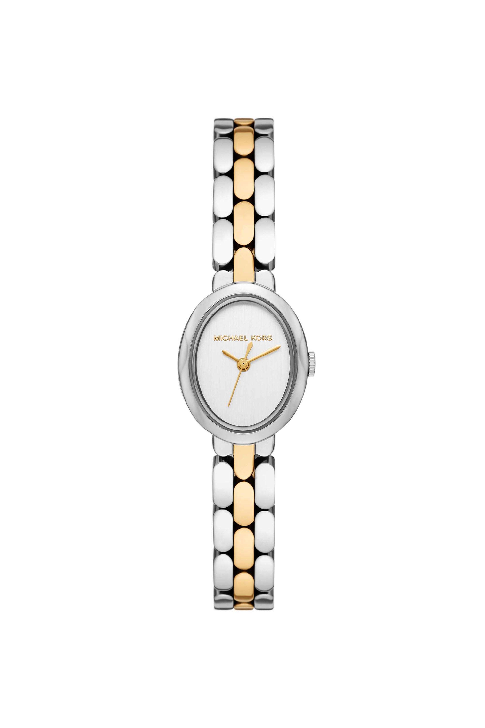 Maude-21-mm-White-Dial-Stainless-Steel-Analogue-Watch-For-Women---MK4956