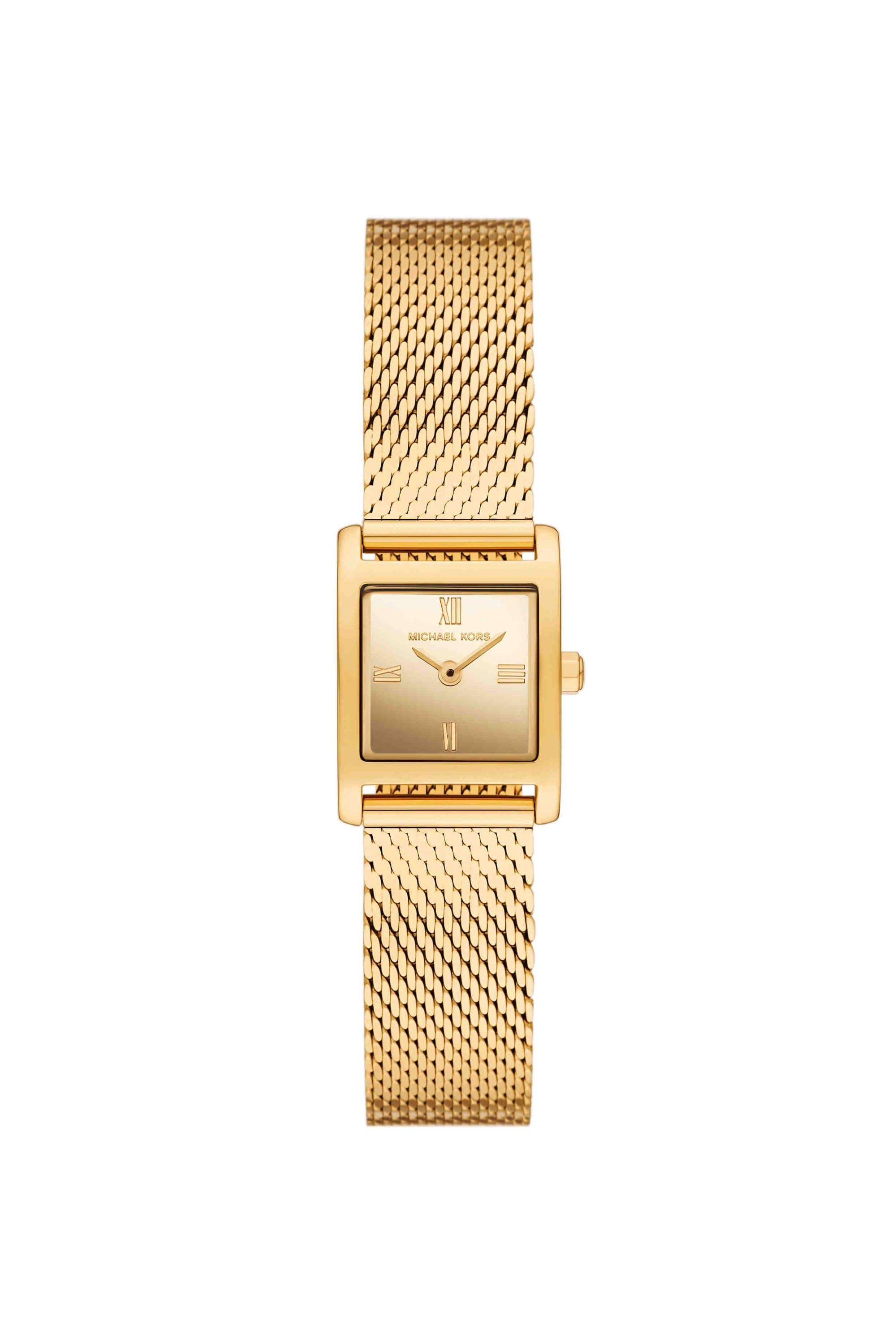 Georgie-19-mm-Gold-Dial-Stainless-Steel-Analogue-Watch-For-Women---MK4959
