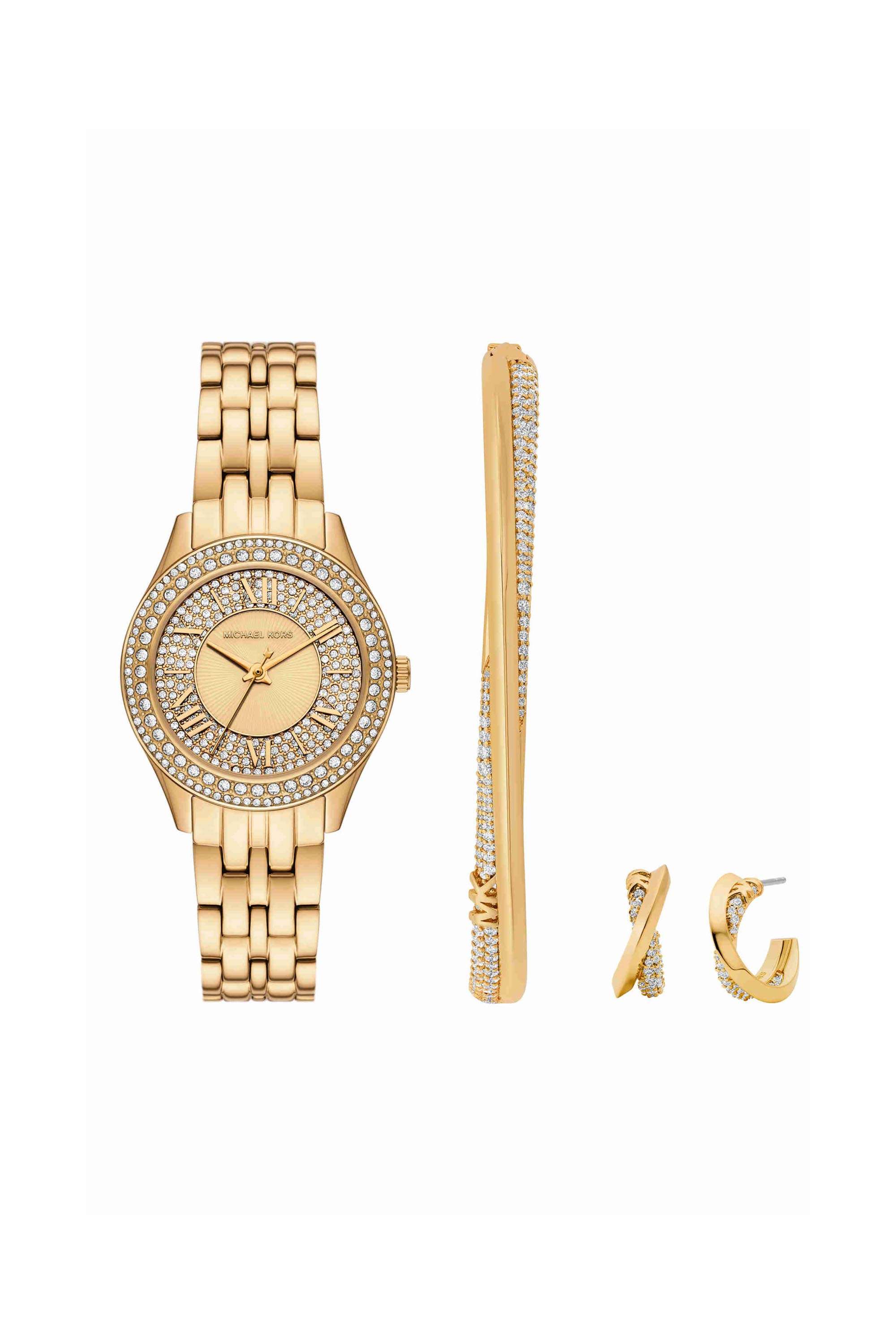 Harlowe-33-mm-Gold-Dial-Stainless-Steel-Analogue-Watch-For-Women---MK4974SET