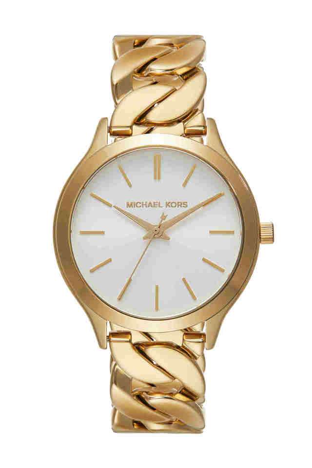 Runway-38-mm-White-Dial-Stainless-Steel-Analogue-Wrist-Watch-for-Women---MK7472I
