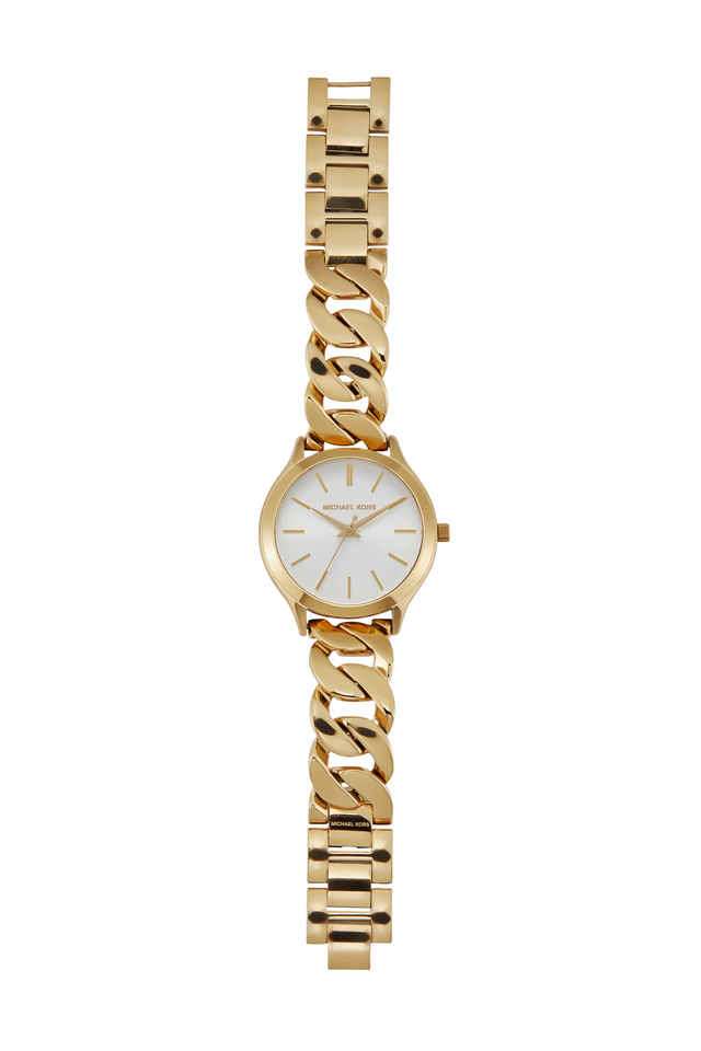 Runway-38-mm-White-Dial-Stainless-Steel-Analogue-Wrist-Watch-for-Women---MK7472I