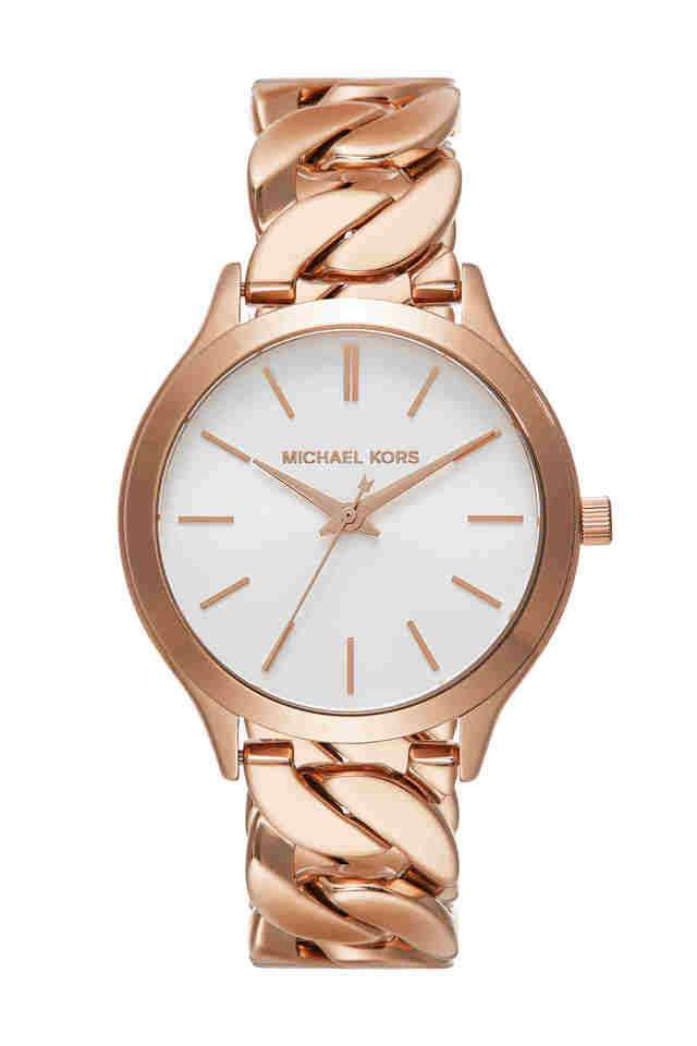 Runway-38-mm-White-Dial-Stainless-Steel-Analogue-Wrist-Watch-for-Women---MK7473I