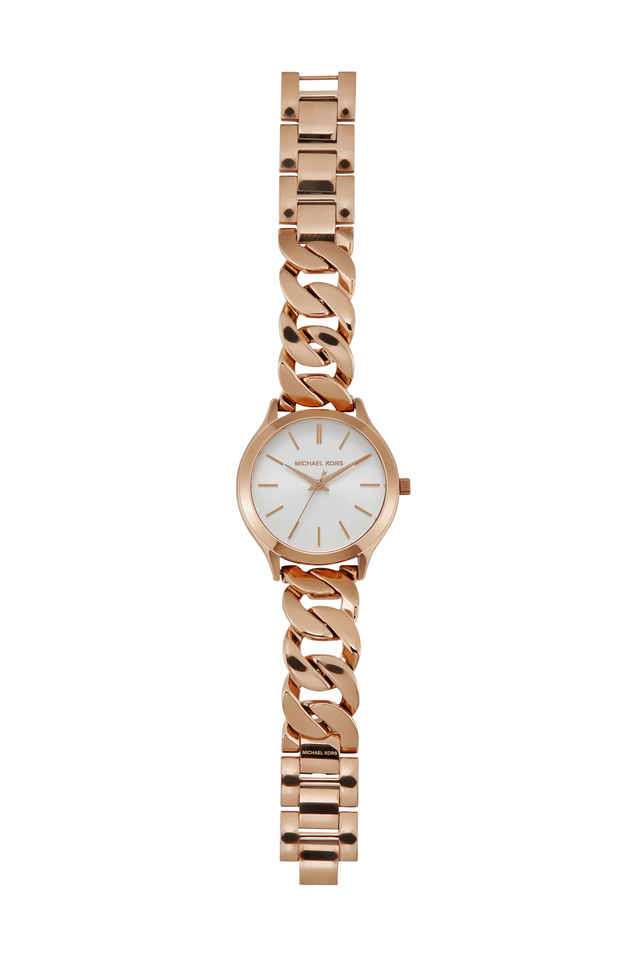Runway-38-mm-White-Dial-Stainless-Steel-Analogue-Wrist-Watch-for-Women---MK7473I