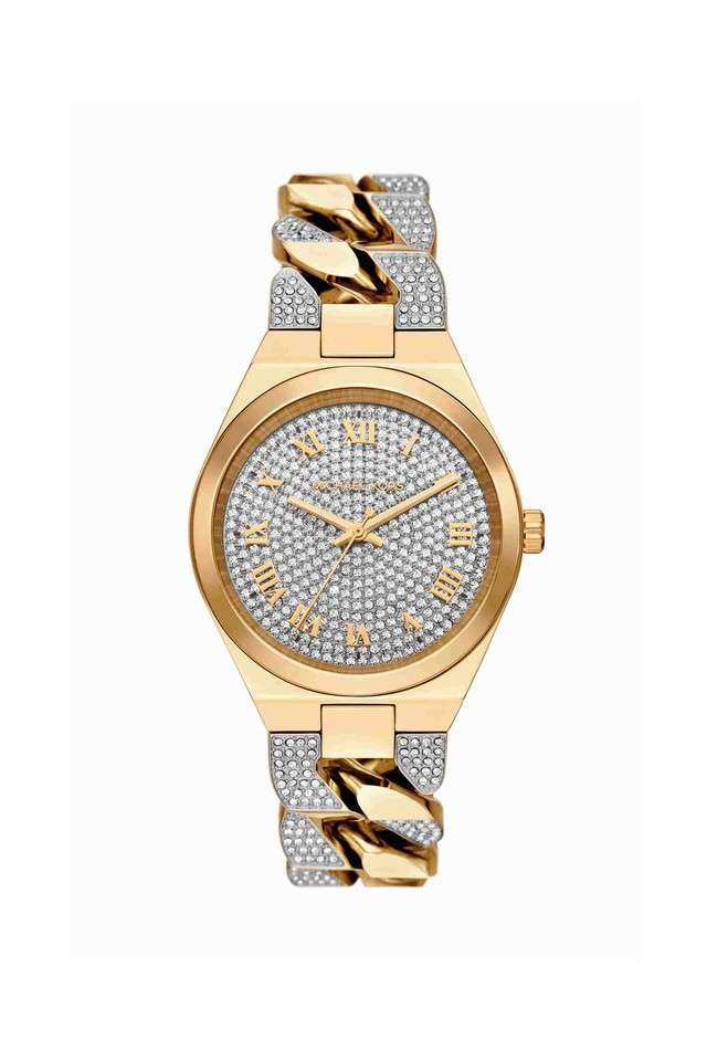 Lennox-37-mm-Gold-Dial-Stainless-Steel-Analogue-Watch-for-Women---MK7487