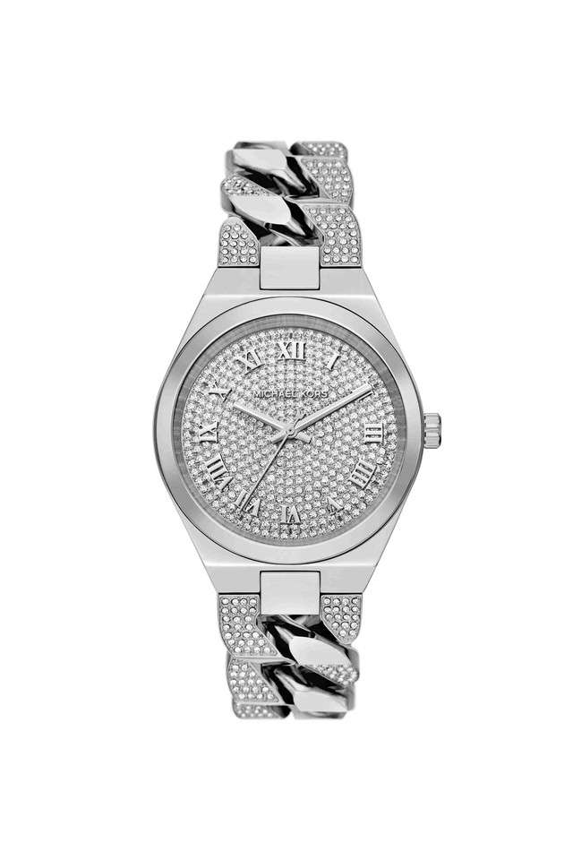 Lennox-37-mm-Silver-Dial-Stainless-Steel-Analogue-Watch-for-Women---MK7488
