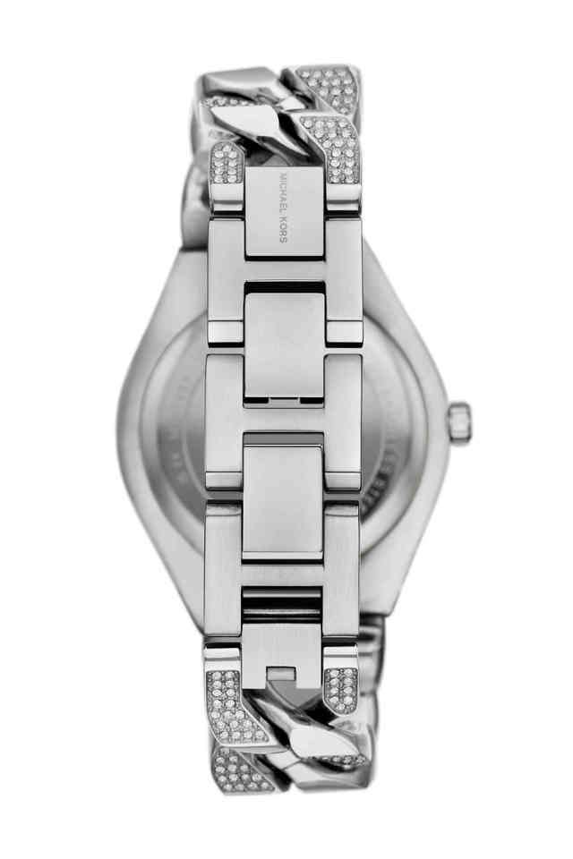 Lennox-37-mm-Silver-Dial-Stainless-Steel-Analogue-Watch-for-Women---MK7488