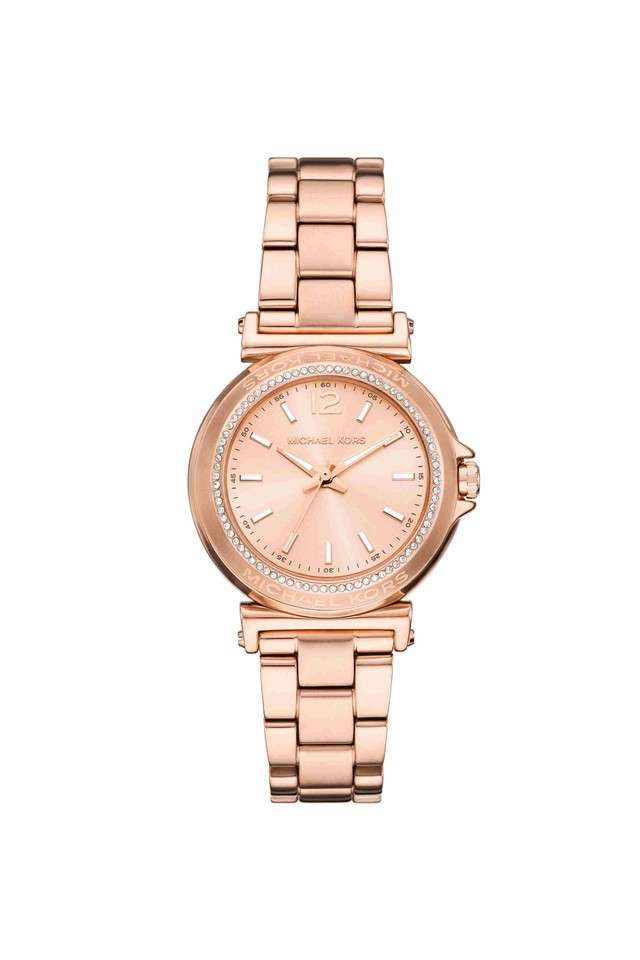 Maren-33-mm-Rose-Gold-Dial-Stainless-Steel-Analogue-Watch-for-Women---MK7491
