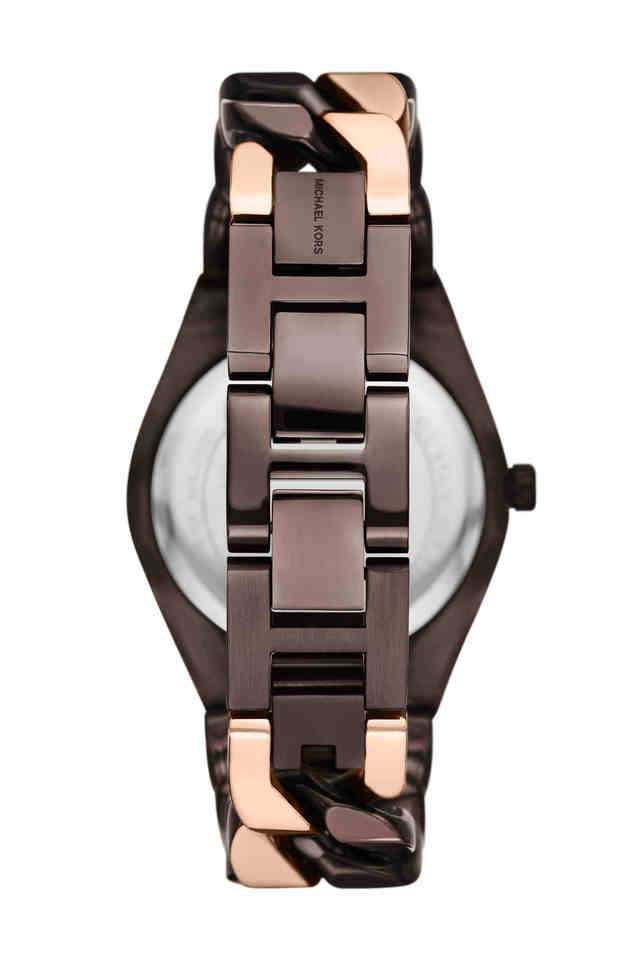 Lennox-37-mm-Brown-Dial-Stainless-Steel-Analogue-Watch-for-Women---MK7501